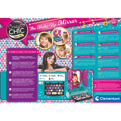 منظم مستحضرات التجميل للأطفال من كليمنتوني كريزي شيك مع مرآة وإضاءة