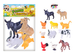 Power Joy Animal Worldz Farm Animal 6 Inches 4-Pieces