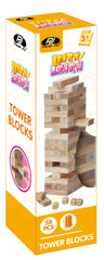 Power Joy Wooden Tower Blocks 54-Pieces (4-Dices)