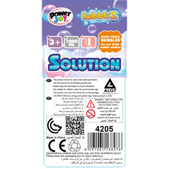 Power Joy Bubble Solution Bottle 1Litre Asst