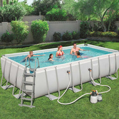 Bestway Power Steel Rectangular Pool Set 5.49m x 2.74m x 1.22m (18 x 9 x 48")