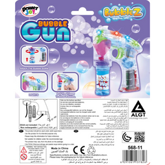 Power Joy Bubble Gun with Lights Battery Operated
