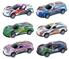 Power Joy Vroom Vroom Pullback Graphic Car 8-Pieces Set