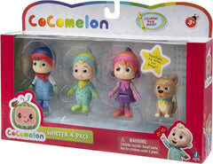 Cocomelon Family Set 4 Figure Pack with Theme