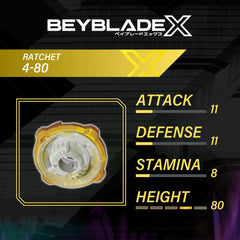 Beyblade X Launcher Arrow Mysterious 4-80B