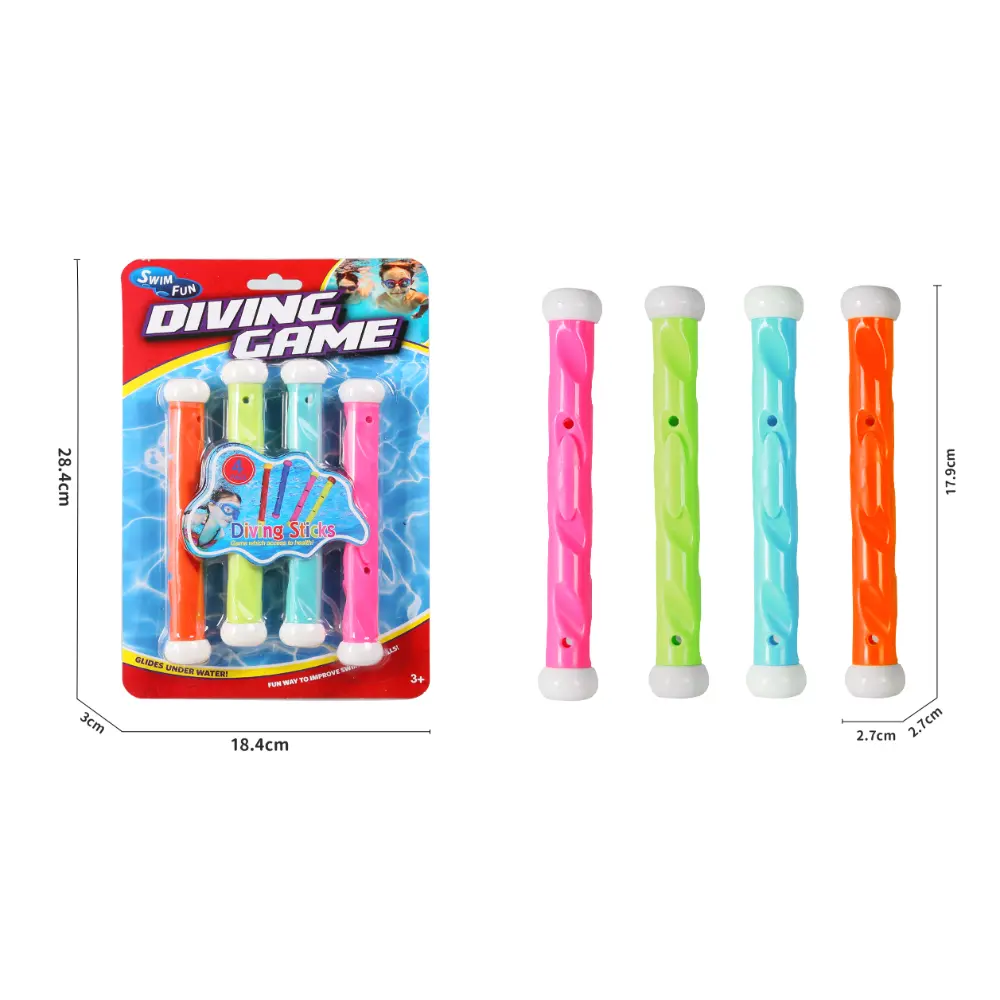 Kids Diving Stick Set 4 Pieces for Pool & Water Play
