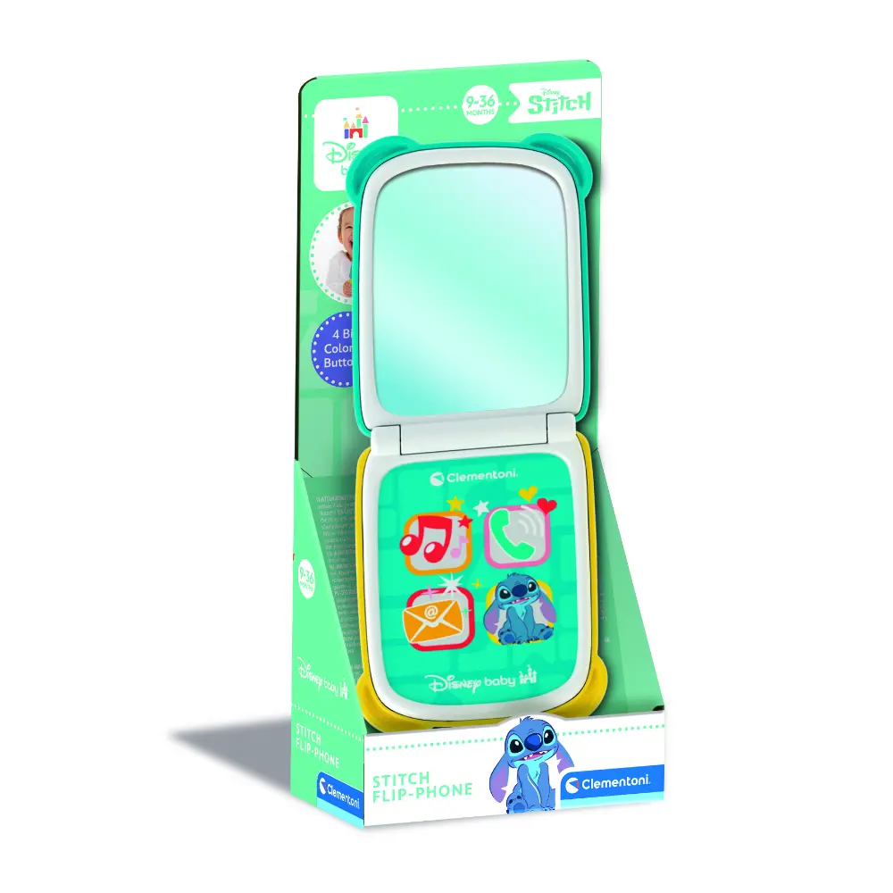 Disney Baby Stitch Flip Phone Battery Operated