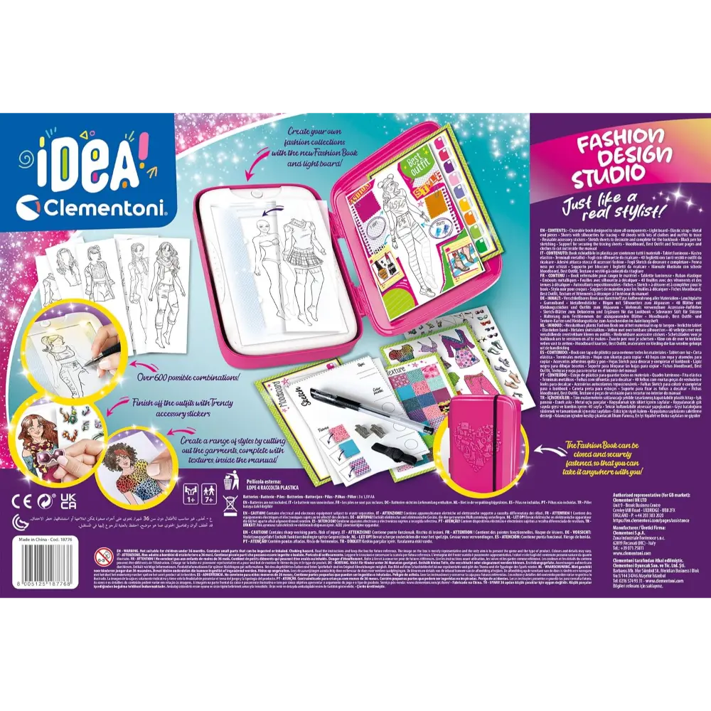 Clementoni Idea Fashion Design Studio Battery Operated