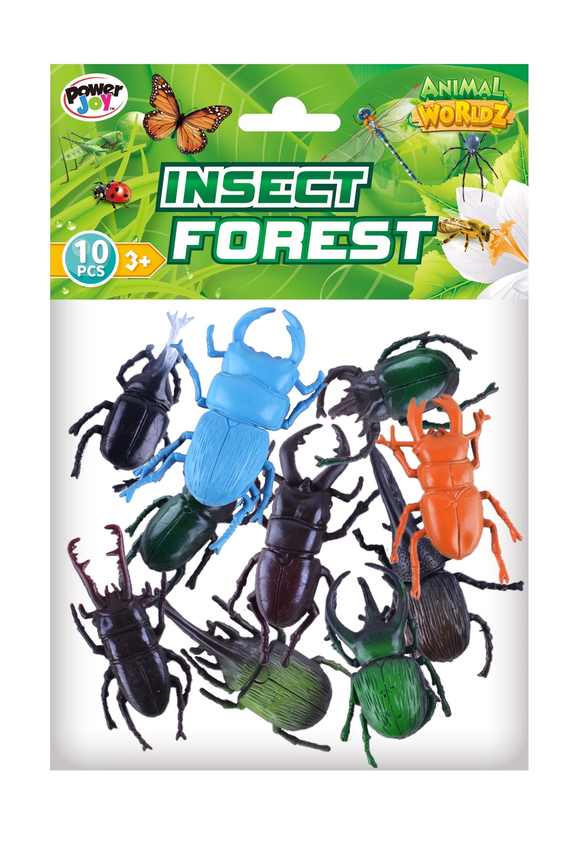 Powe Joy Animal Worldz Insects 2 Inches 10-Pieces Set
