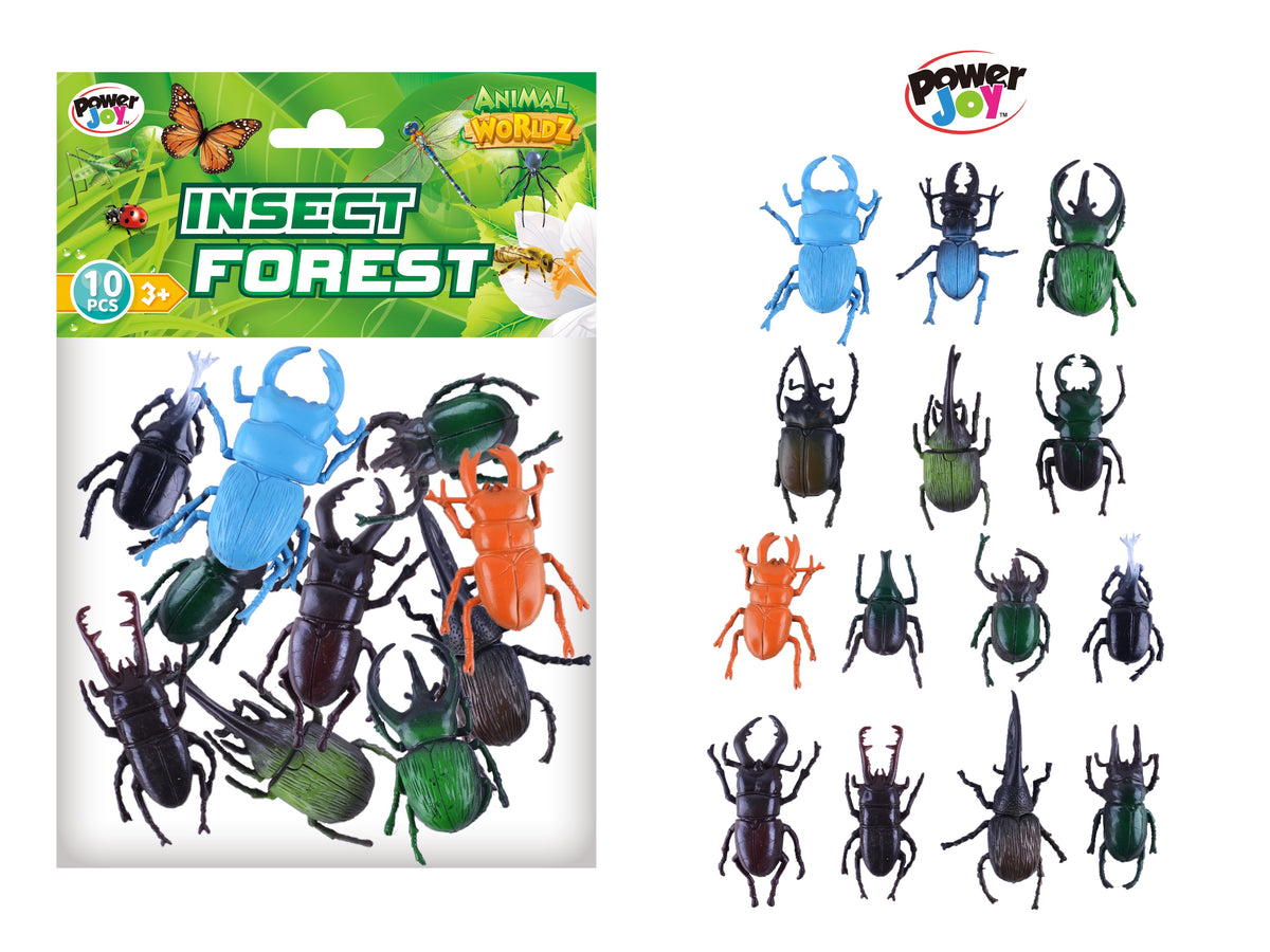 Power Joy Animal Worldz Insects 2-Inch 10-Piece Set for Kids Ages 3+