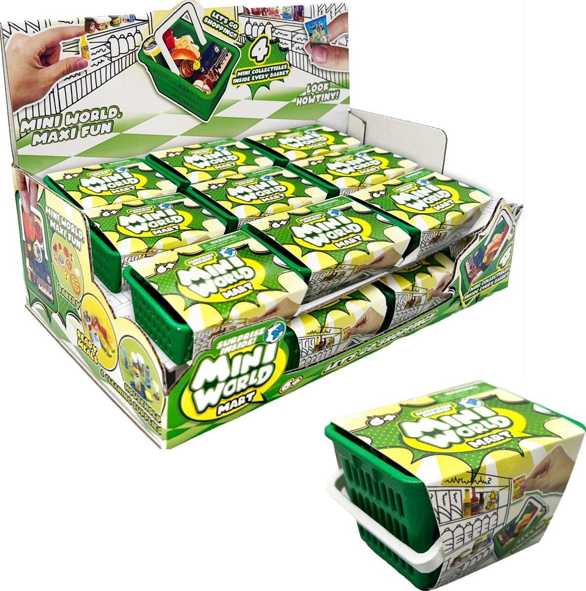 Miniworld Mini Mart Shopping Basket Surprise Toy - 1 Random Piece