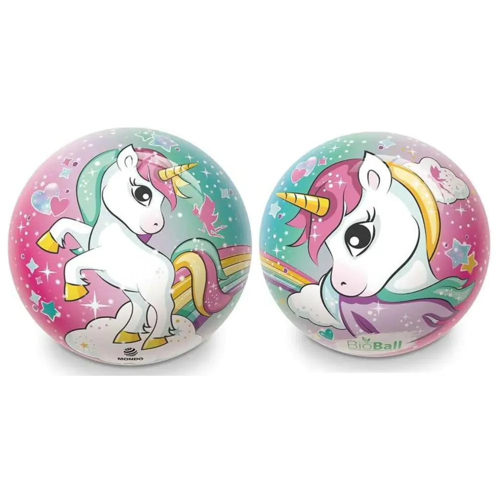 Mondo Eco Friendly Inflatable PVC Ball Unicorn 23cm I 3 Years Plus I Tear Resistant Material Child Friendly Material