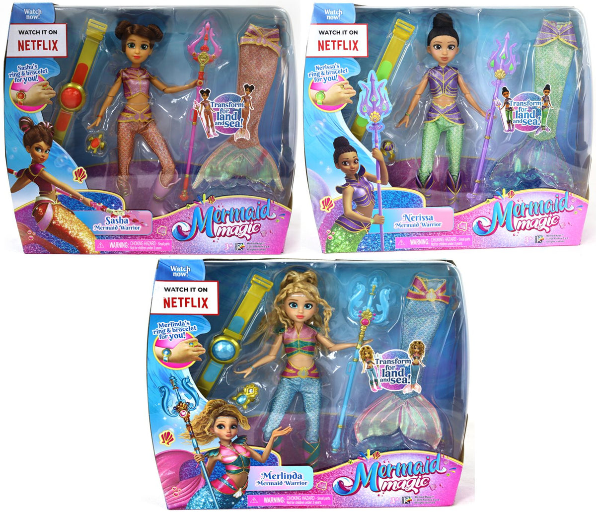 Mermaid Magic Warrior Transformation 2-in-1 Assortment - Sold per piece