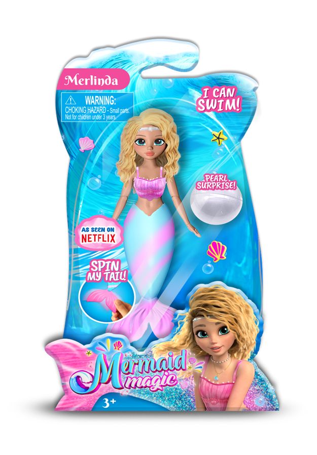 تشكيلة دمى Mermaid Magic ذات الحركة باللف بحجم 5.5 بوصة – قطعة واحدة