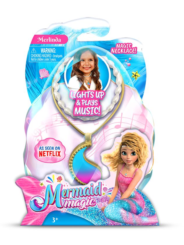 قلادة Mermaid Magic Merlinda السحرية – تعمل بالبطارية