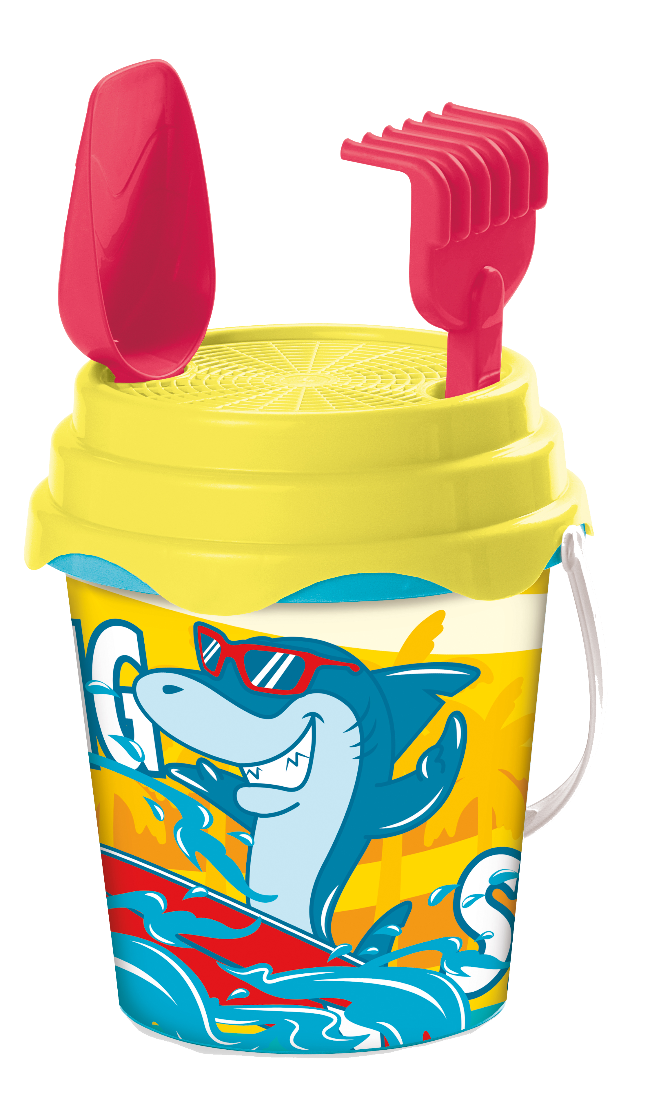 Mondo Bio Beach Bucket Set 17cm Surfing Shark