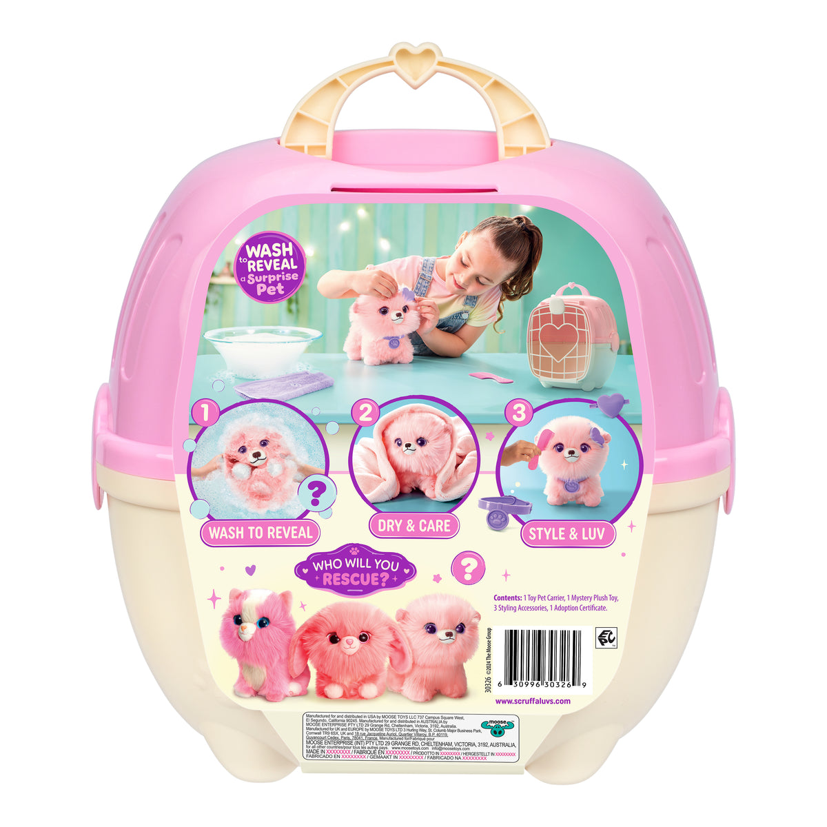Scruff A Luvs Pet Single Pack Pink Plush Toys