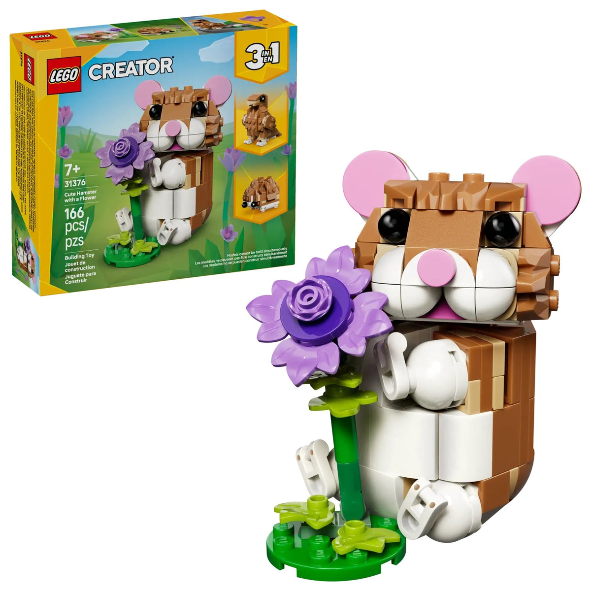 Lego Creator Cute Hamster With A Flower