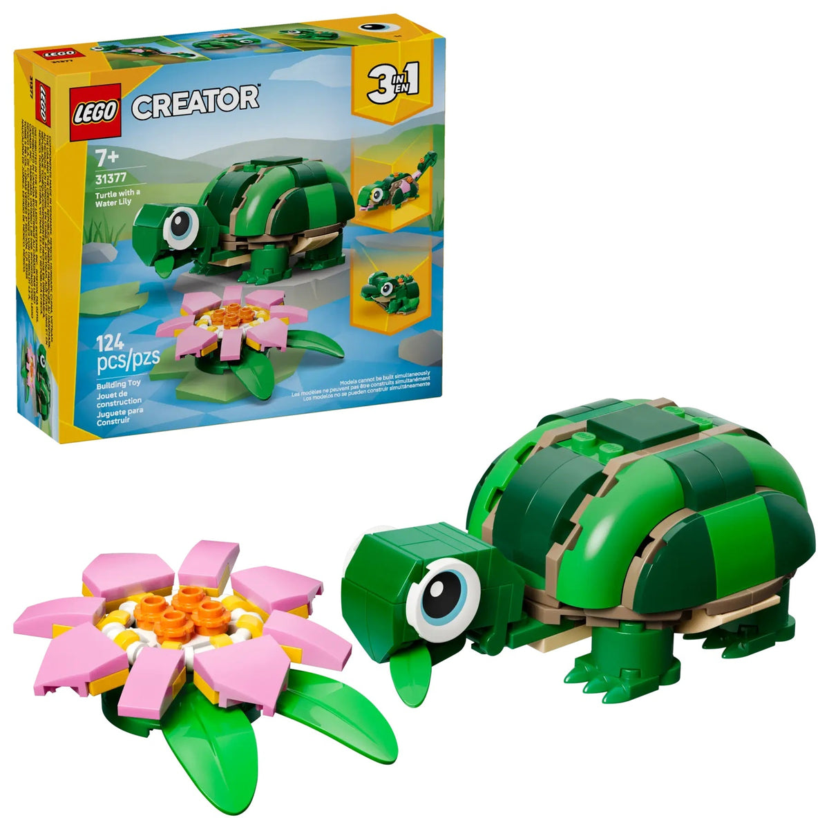 Lego Creator Turtle with Water Lily Flower NatureÃƒÂ¢Ã¢â€šÂ¬Ã¢â‚¬ËœThemed Building Set