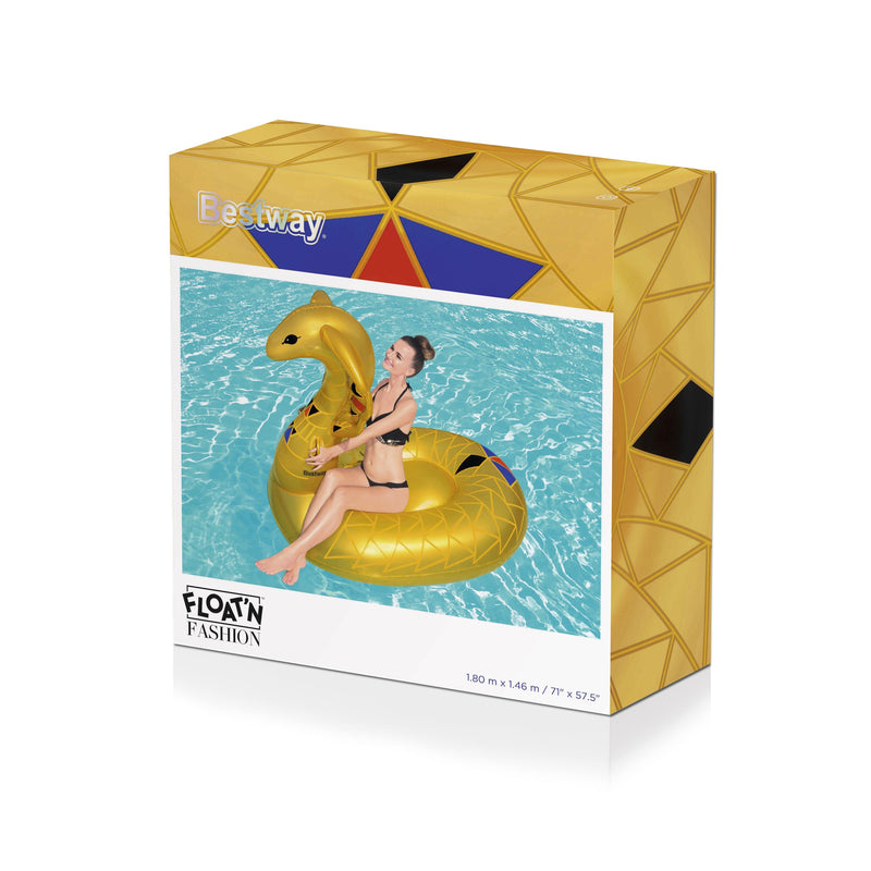 Bestway Golden Cobra Island 180cm Inflatable Pool Float for Kids and Adults