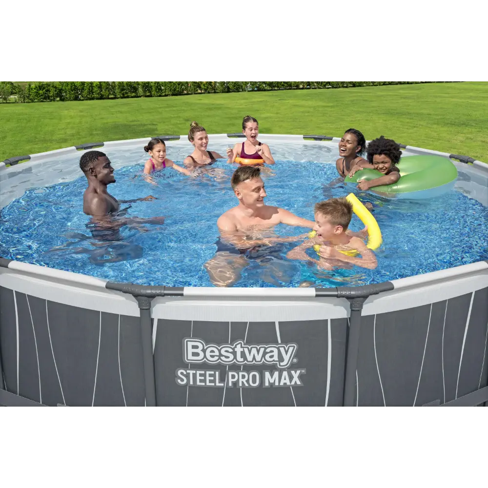 بريستواي – مجموعة مسبح SteelPro Max LED، 457×107 سم