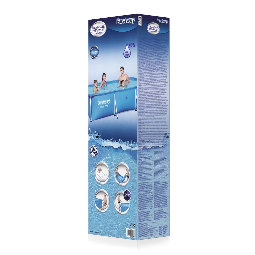 Bestway Steel Pro Above Ground Pool 3.00 m x 2.01 m x 66 cm