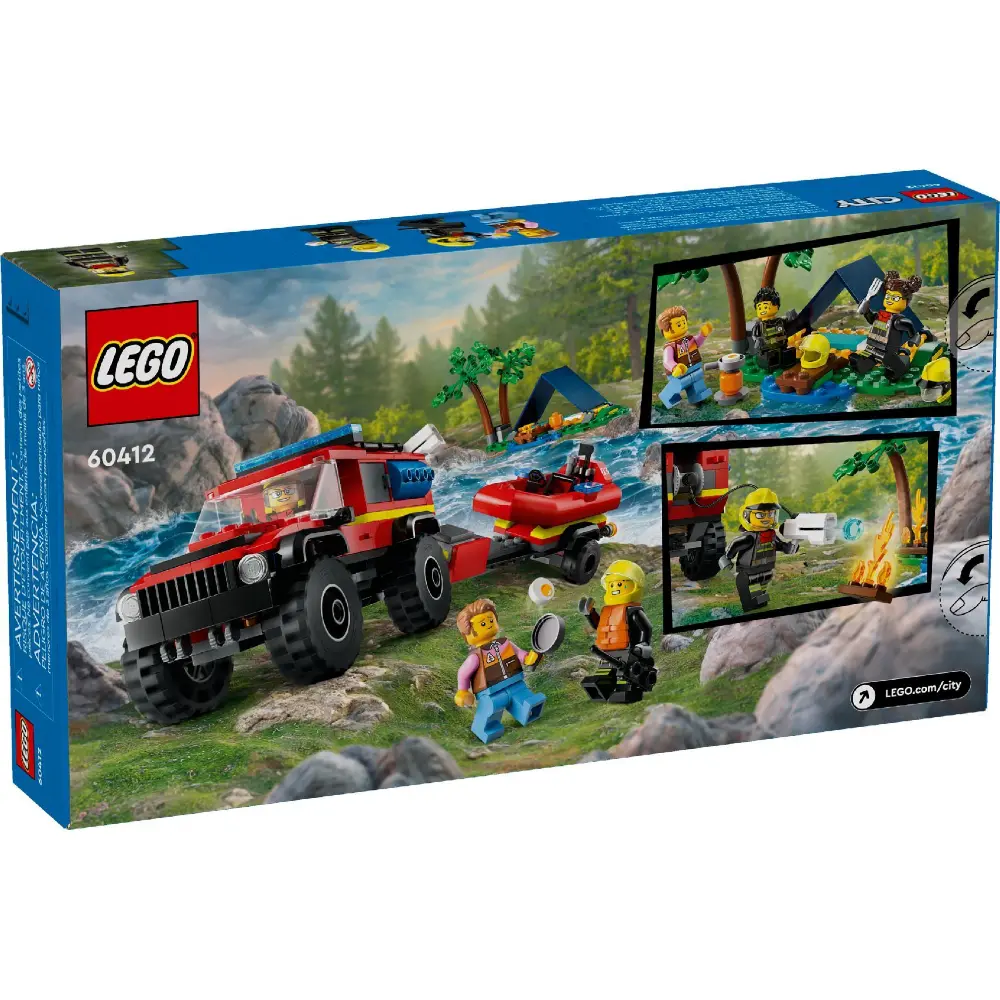 ليجو – شاحنة إطفاء مع قارب الإنقاذ