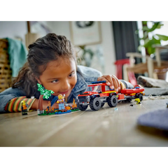 ليجو – شاحنة إطفاء مع قارب الإنقاذ