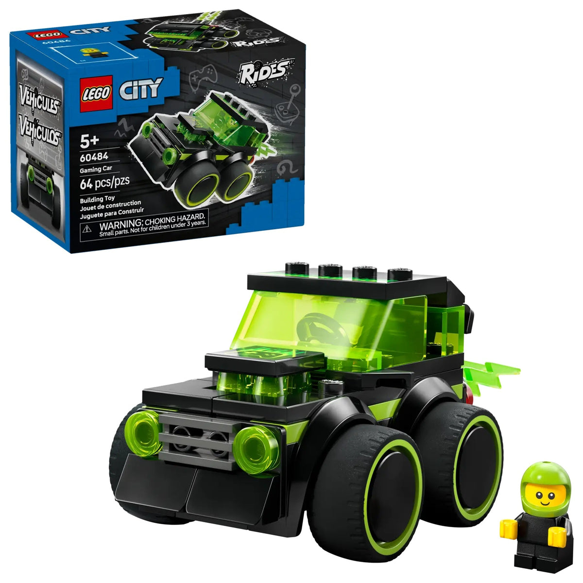 Lego City Rides Gaming Race Car Building Set for Kids