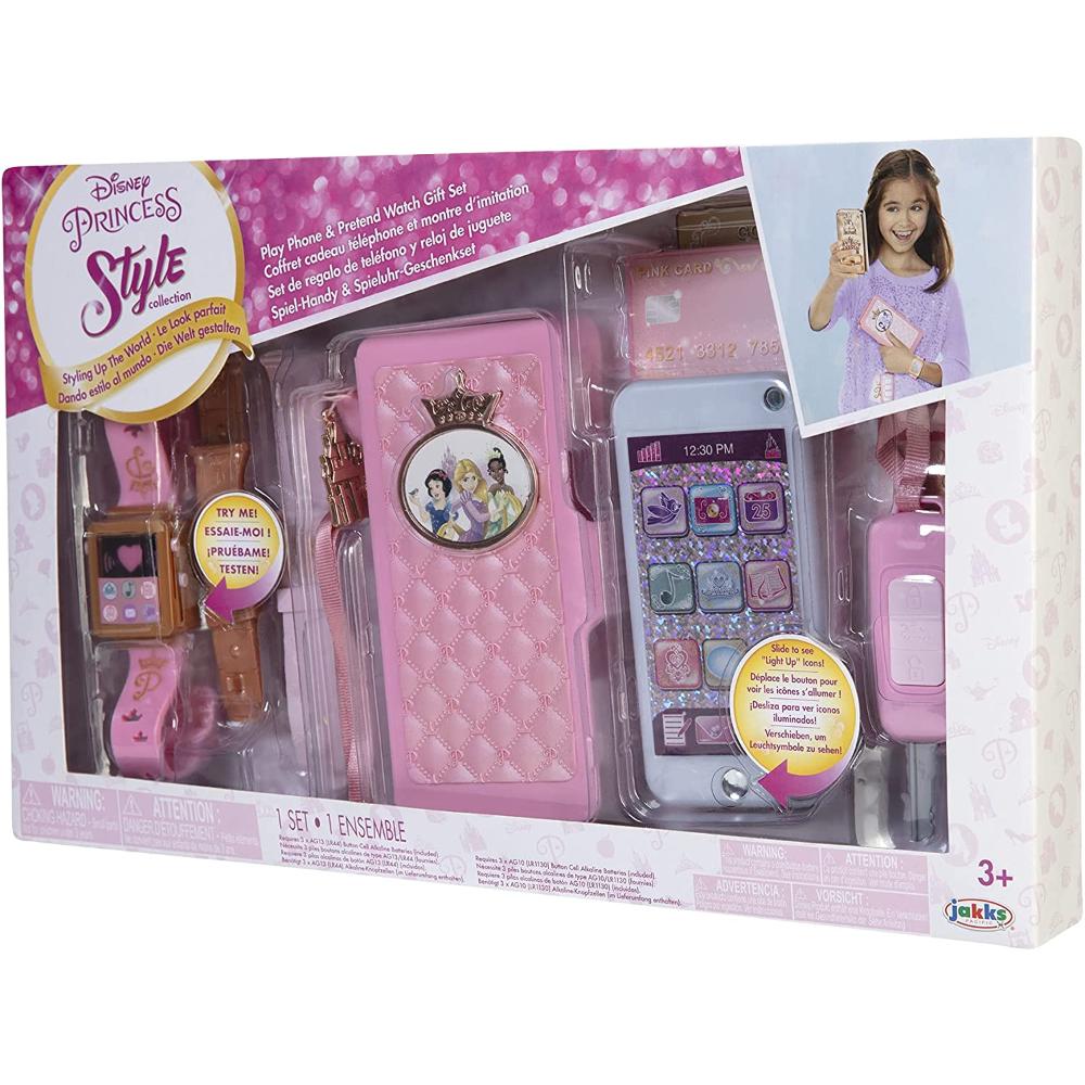 Disney Princess Style Collection Travel Phone & Watch Play Set Battery Operated