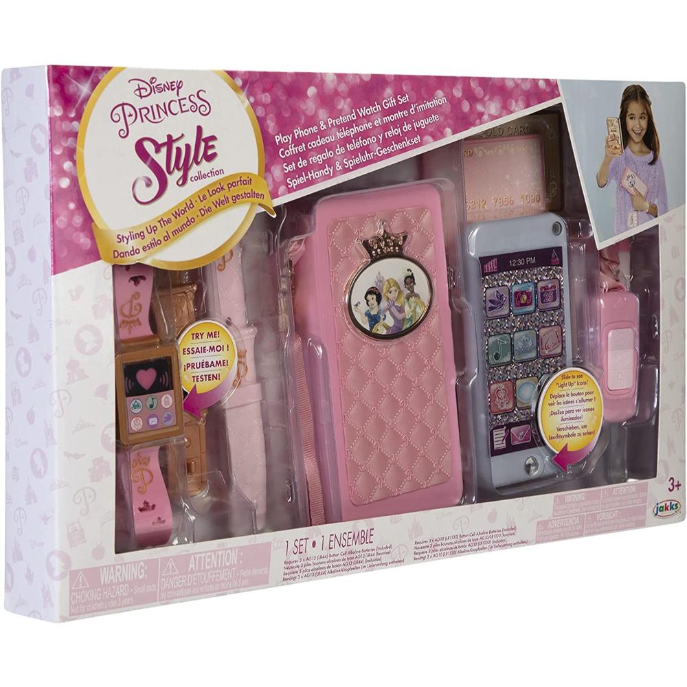 Disney Princess Style Collection Travel Phone & Watch Play Set Battery Operated