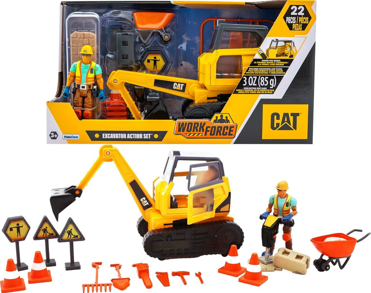 CAT Workforce Excavator Kids Construction Playset