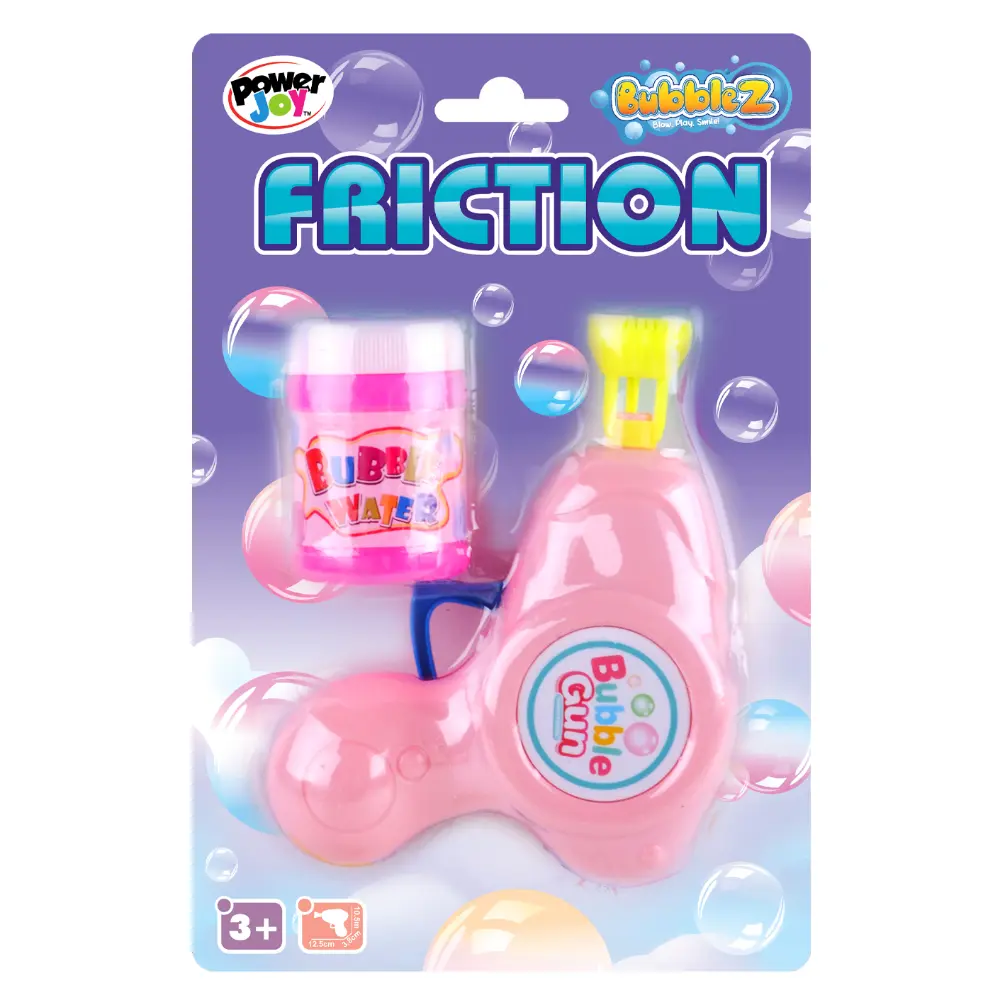 Power Joy Bubble Friction Mini Gun Asst