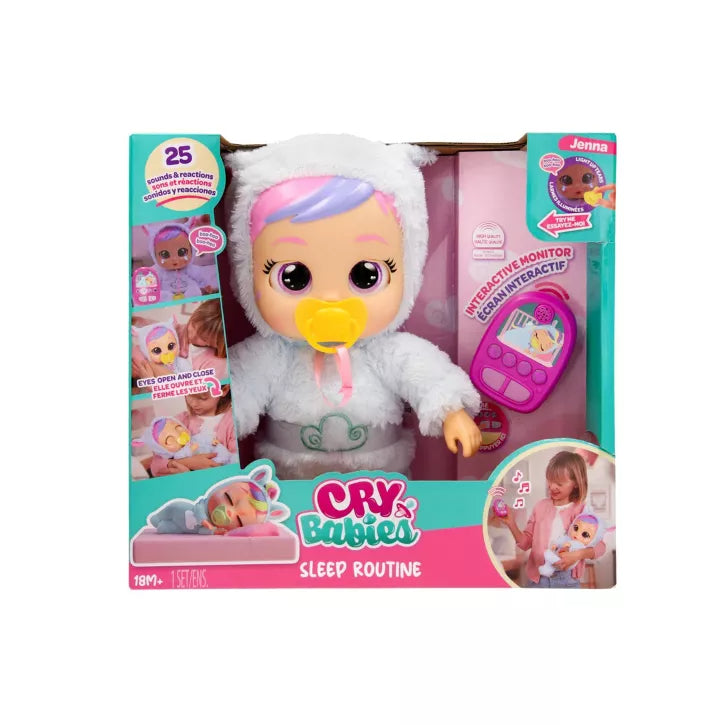 دمية Cry Babies Jenna لروتين النوم