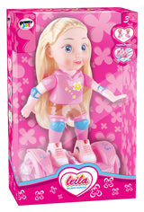 Power Joy Leila Scooter Doll 28cm with Light & Music Fashion Doll Scooter Playset