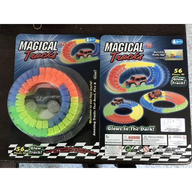 Power Joy Magic Track Blister  2.3Ft 56 Pieces Battery Operated
