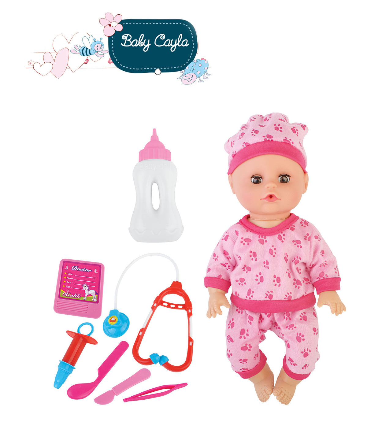 Power Joy Baby Cayla Doctor Set Battery Operated for Kids Ages 3+