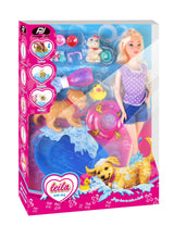 Power Joy Leila Doll Playset with bath dog theme Assorted - Sold per piece (Random selection)
