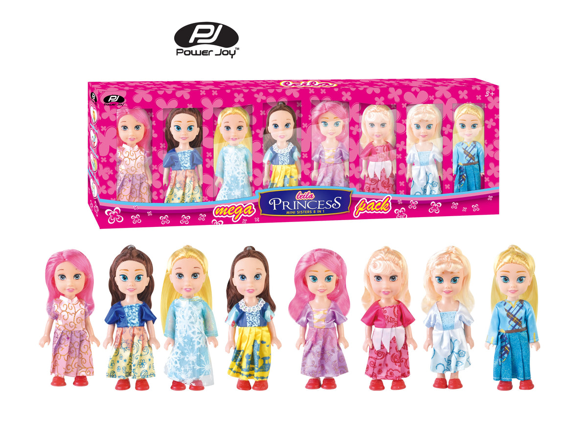 طقم Power Joy Leila Princess Mini Sisters – 8 في 1