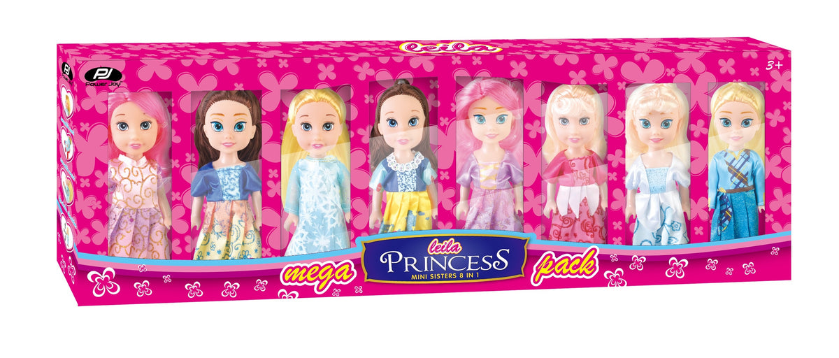 طقم Power Joy Leila Princess Mini Sisters – 8 في 1