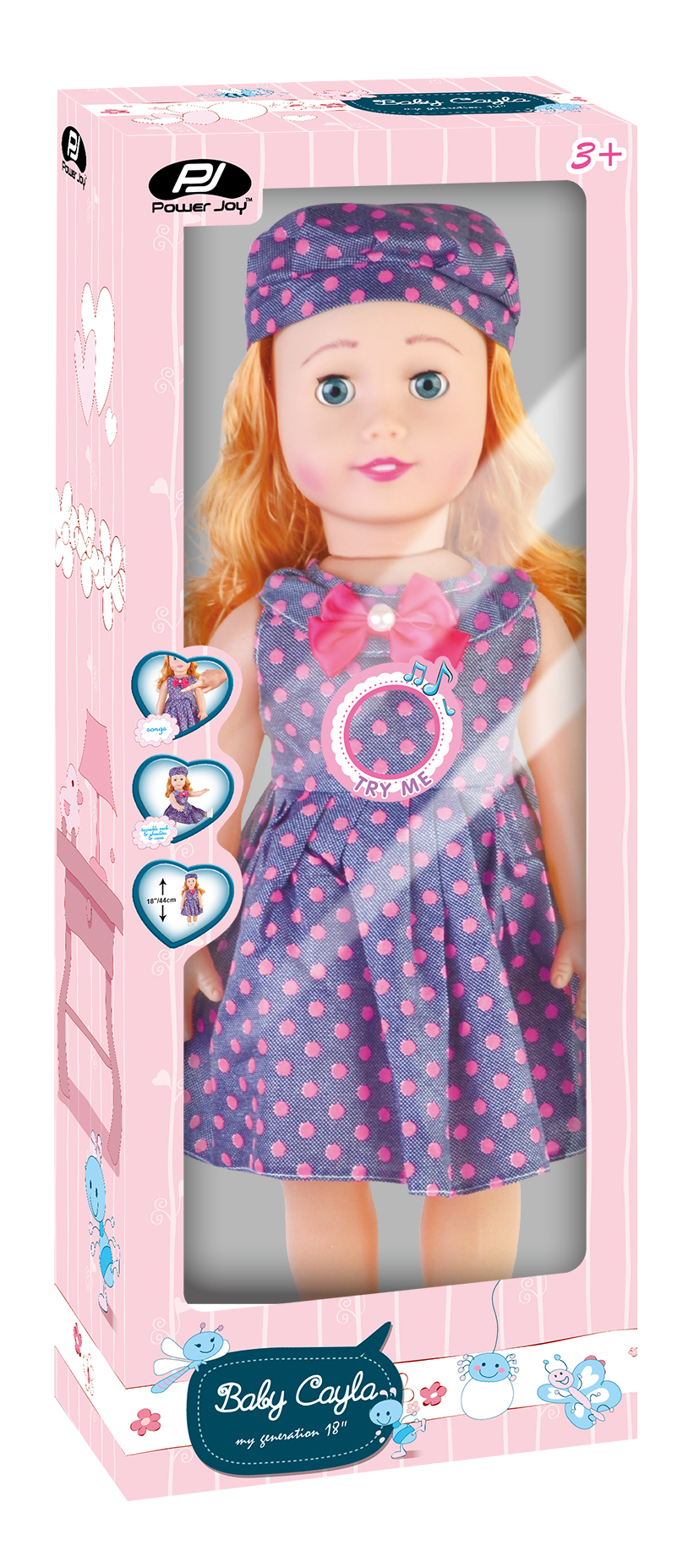 تشكيلة دمى Power Joy Baby Cayla Mygenera بحجم 46 سم – تعمل بالبطارية