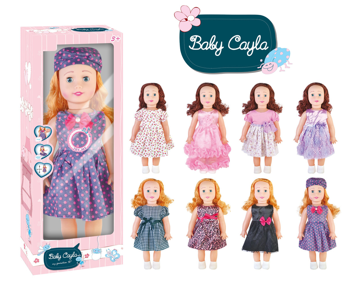 تشكيلة دمى Power Joy Baby Cayla Mygenera بحجم 46 سم – تعمل بالبطارية