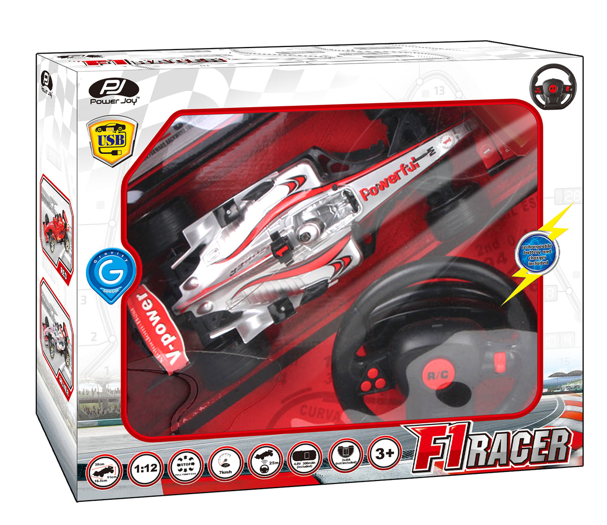 باور جوي – سيارة سباق RC Racing Flag بمقياس 1:12 تعمل بالبطارية، تشكيلة متنوعة