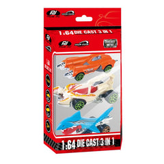 Power Joy  Vroom Vroom Diecast Viper-Dc 1:64 3-In-1 Set