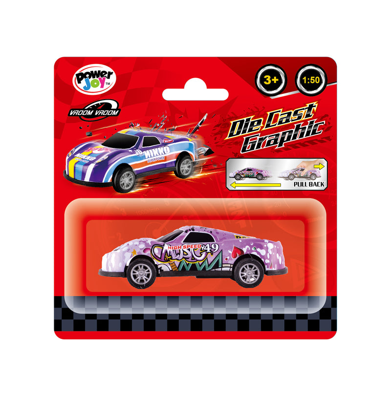 Power Joy Vroom Vroom Dc Graphic Car 1/50 Assortments for Kids Ages 3+