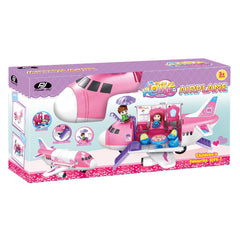 Power Joy Playhome Airplane Playset with Two Dolls