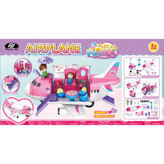 Power Joy Playhome Airplane Playset with Two Dolls