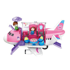 Power Joy Playhome Airplane Playset with Two Dolls
