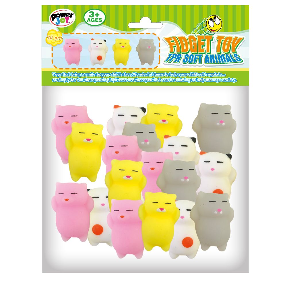 Power Joy Fidget Squishy Animals 20-Pieces Set Megapack