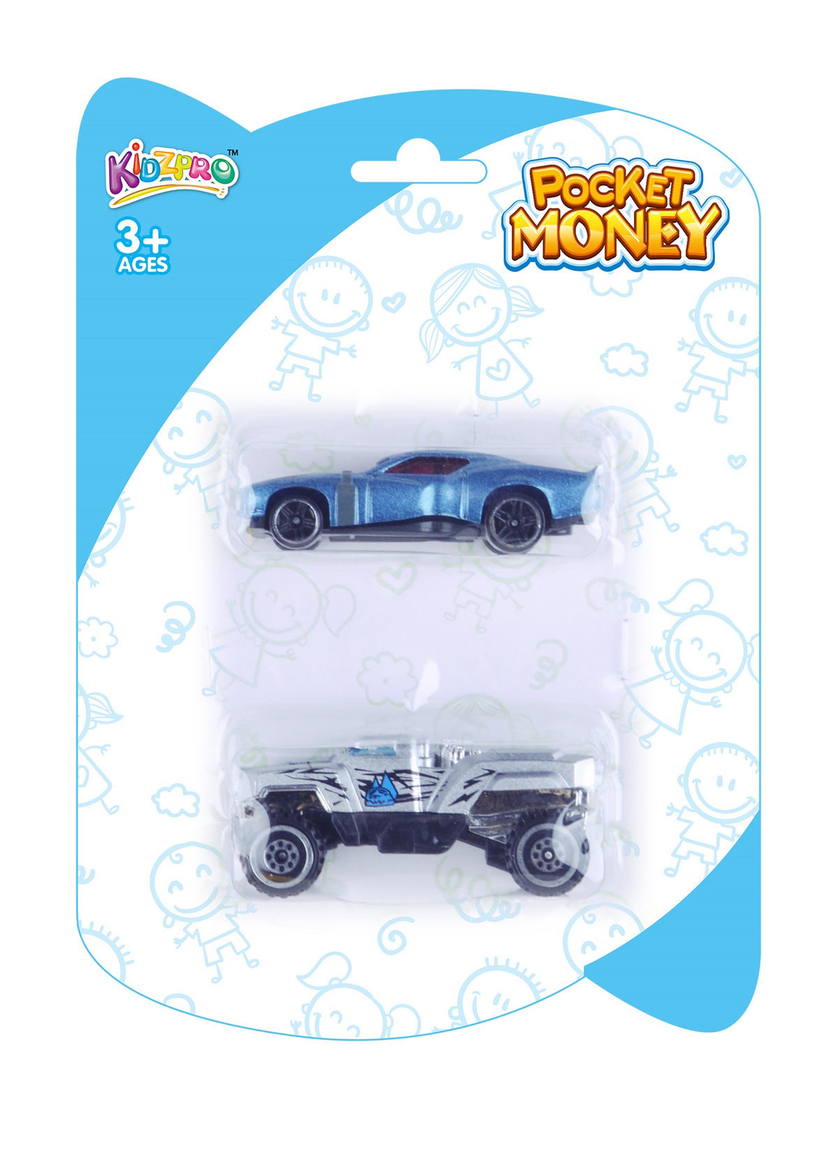 تشكيلة سيارات Kidzpro المعدنية – طقم من قطعتين